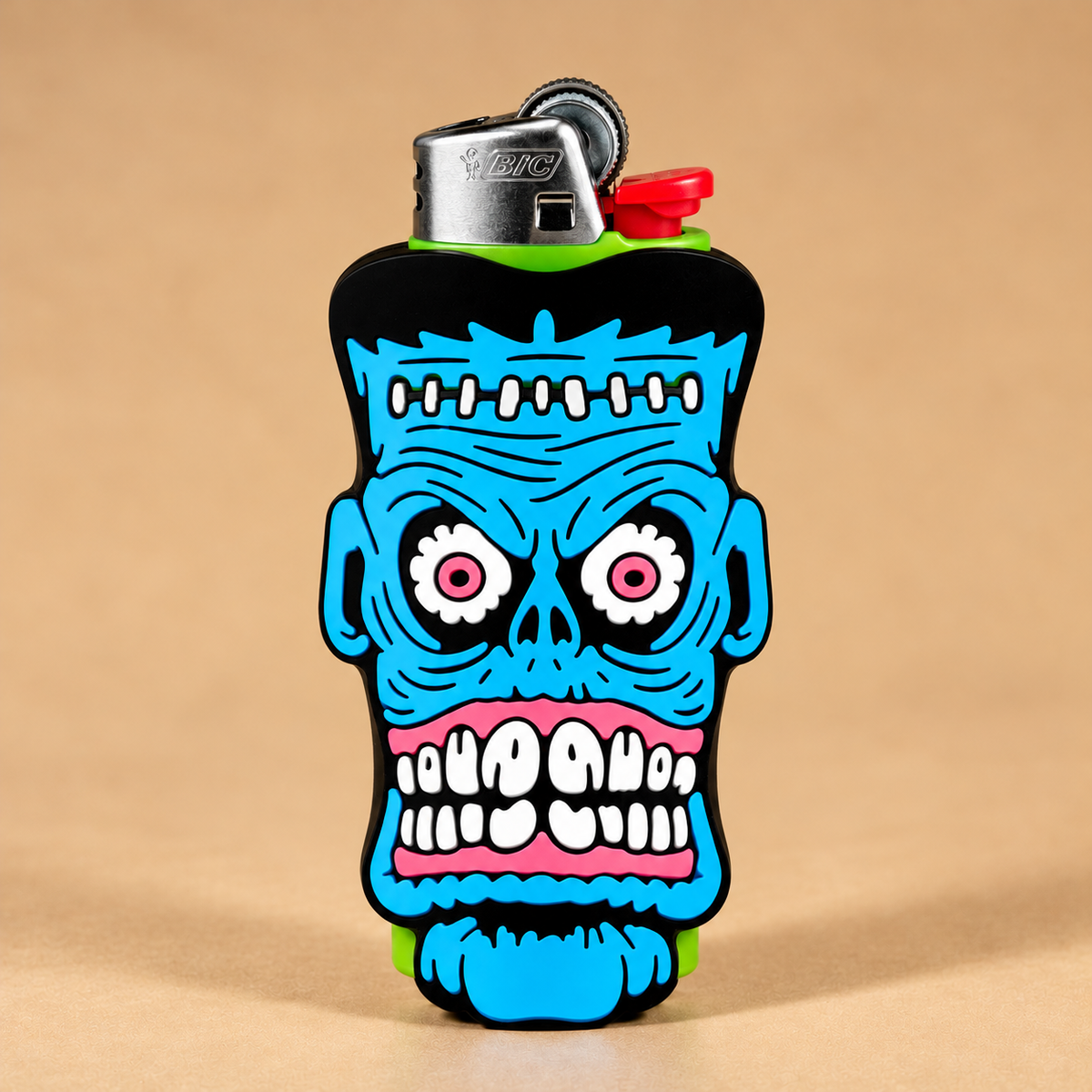 Frankenstein Monster BIC Lighter Sleeve – 3D Spooky Novelty Case