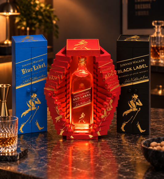 Transforming Whisky Bottle Vault – 3D Printed Mechanical Liquor Display