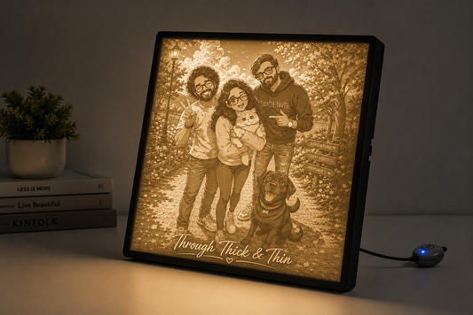 Personalized 3D Lithophane Light Box – Custom LED Backlit Photo Frame