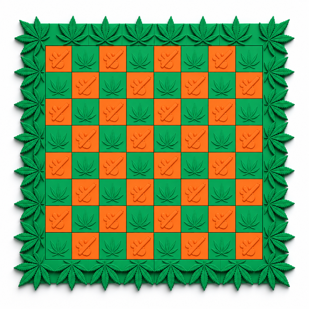 Sativa vs Indica 3D Printed Cannabis-Themed Chess Set