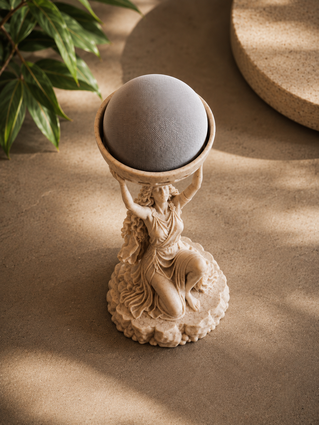Greek Goddess Echo Dot Stand | Classical Sculpture Alexa Speaker Holder (Gen 4 & 5)
