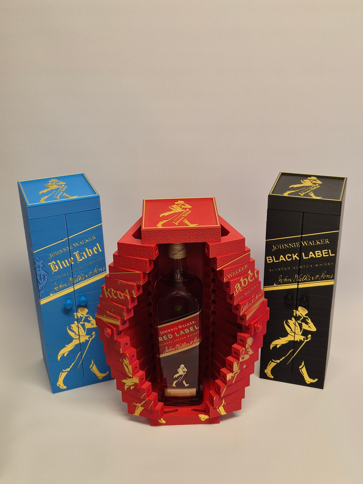 Transforming Whisky Bottle Vault – 3D Printed Mechanical Liquor Display