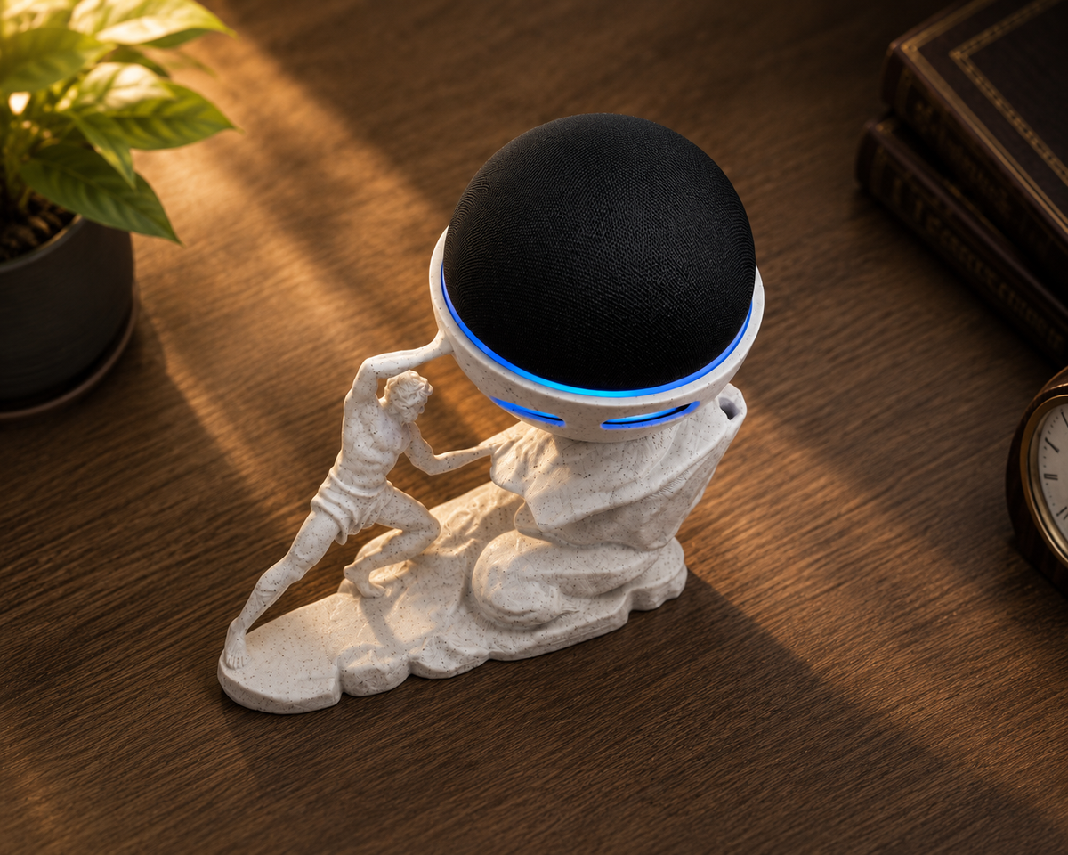 Sisyphus Echo Dot Holder – 3D Printed Mythology Alexa Speaker Stand