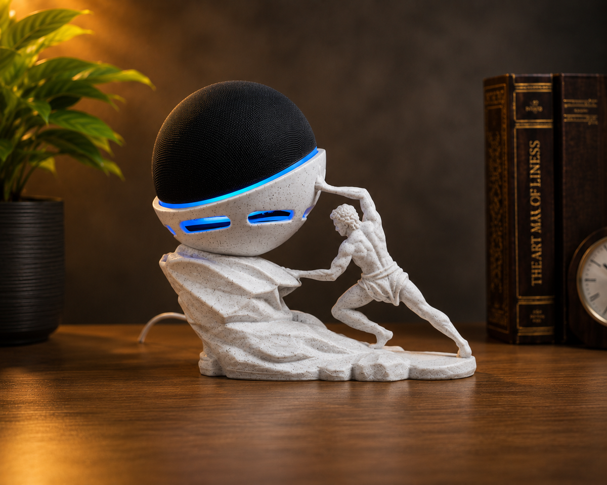 Sisyphus Echo Dot Holder – 3D Printed Mythology Alexa Speaker Stand