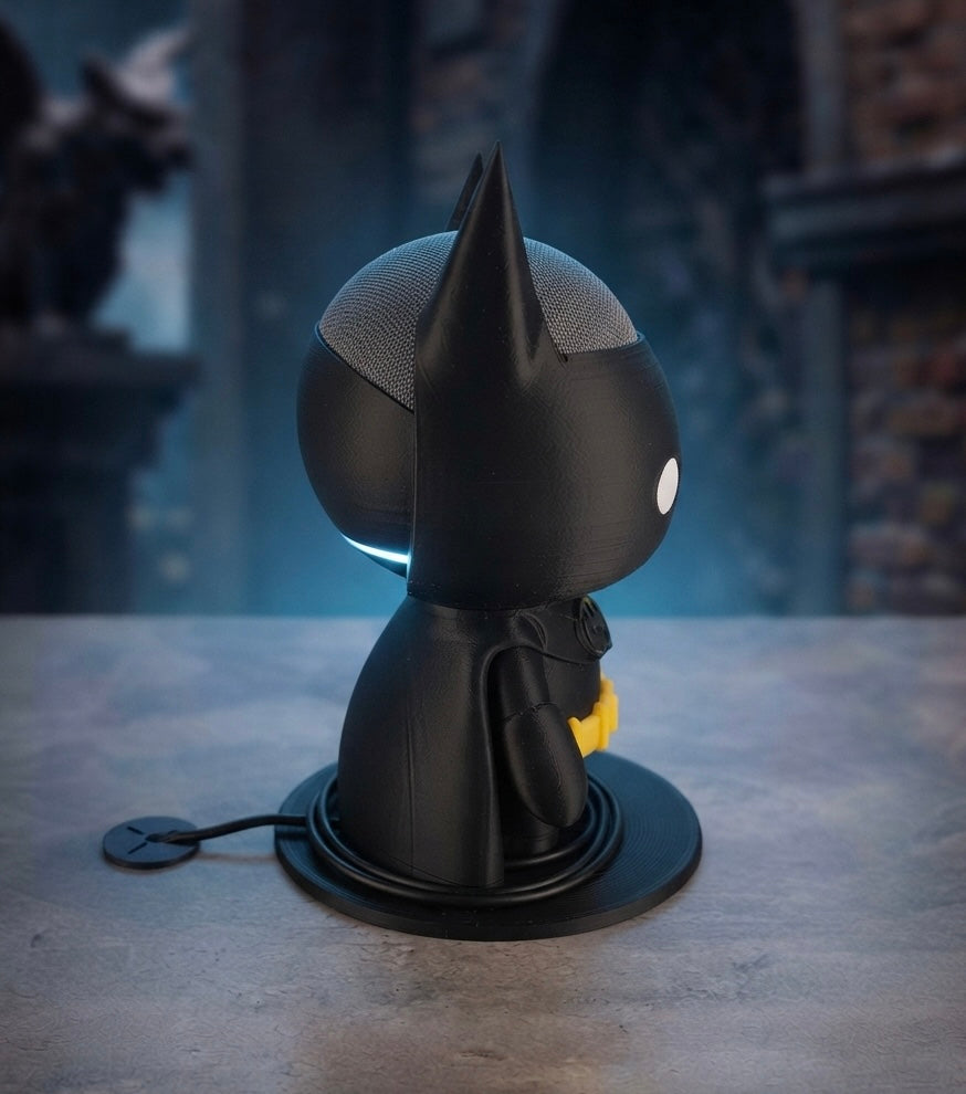 The Dark Knight Echo Dot Stand | 3D-Printed Batman Alexa Speaker Holder (Gen 4 & 5)