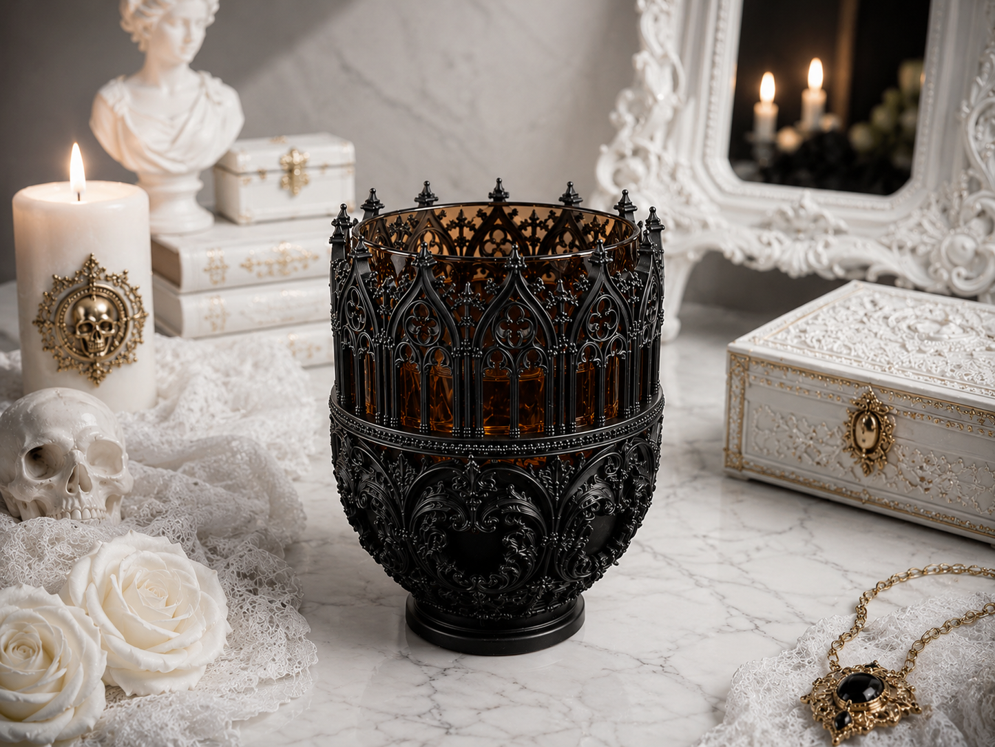 Goth theme Whisky holder centerpiece