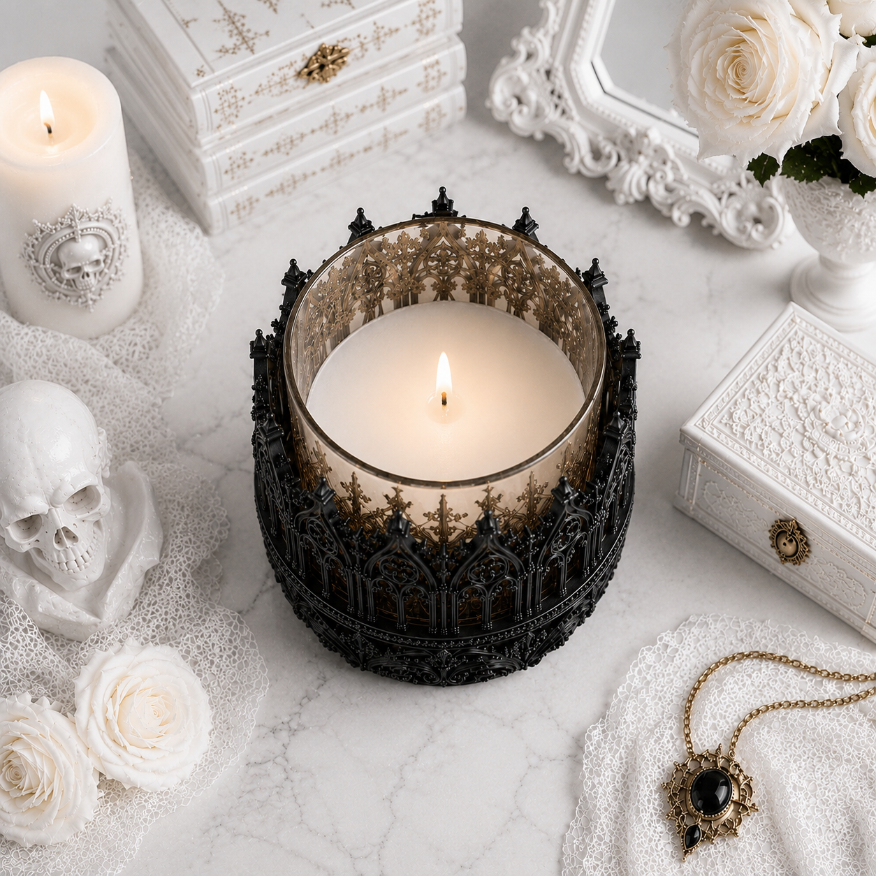 Goth theme Whisky holder centerpiece