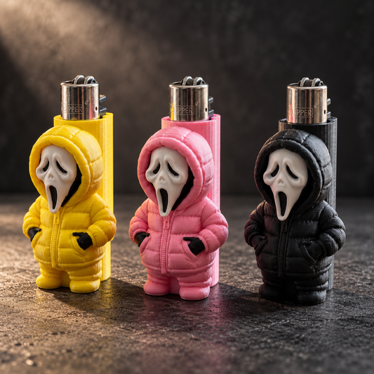 Scream Ghostface Puffer Jacket Lighter Sleeve