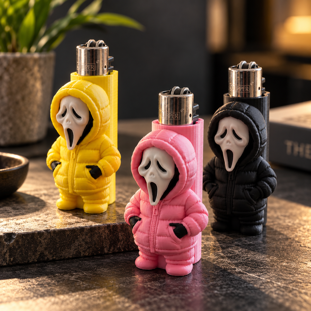 Scream Ghostface Puffer Jacket Lighter Sleeve