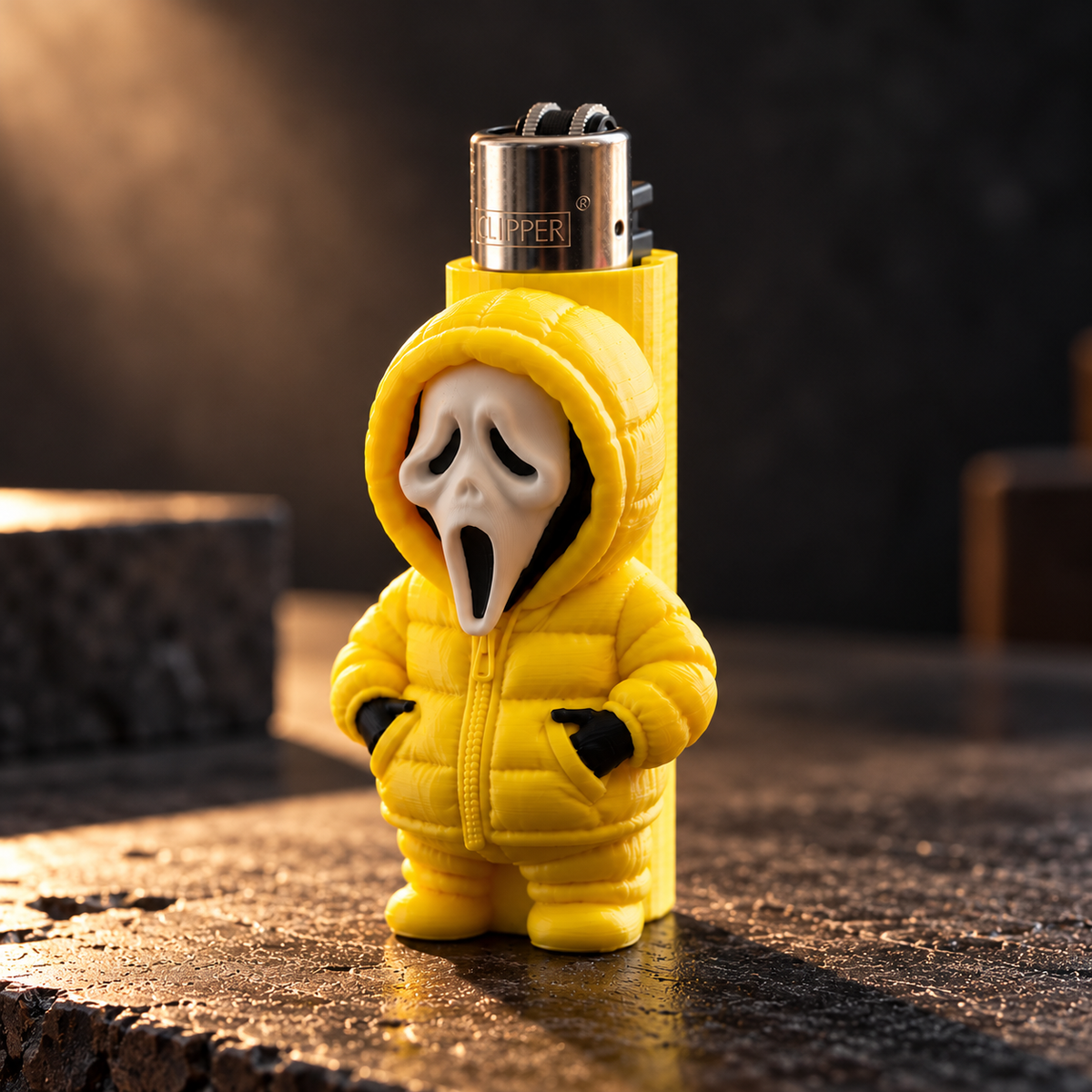 Scream Ghostface Puffer Jacket Lighter Sleeve