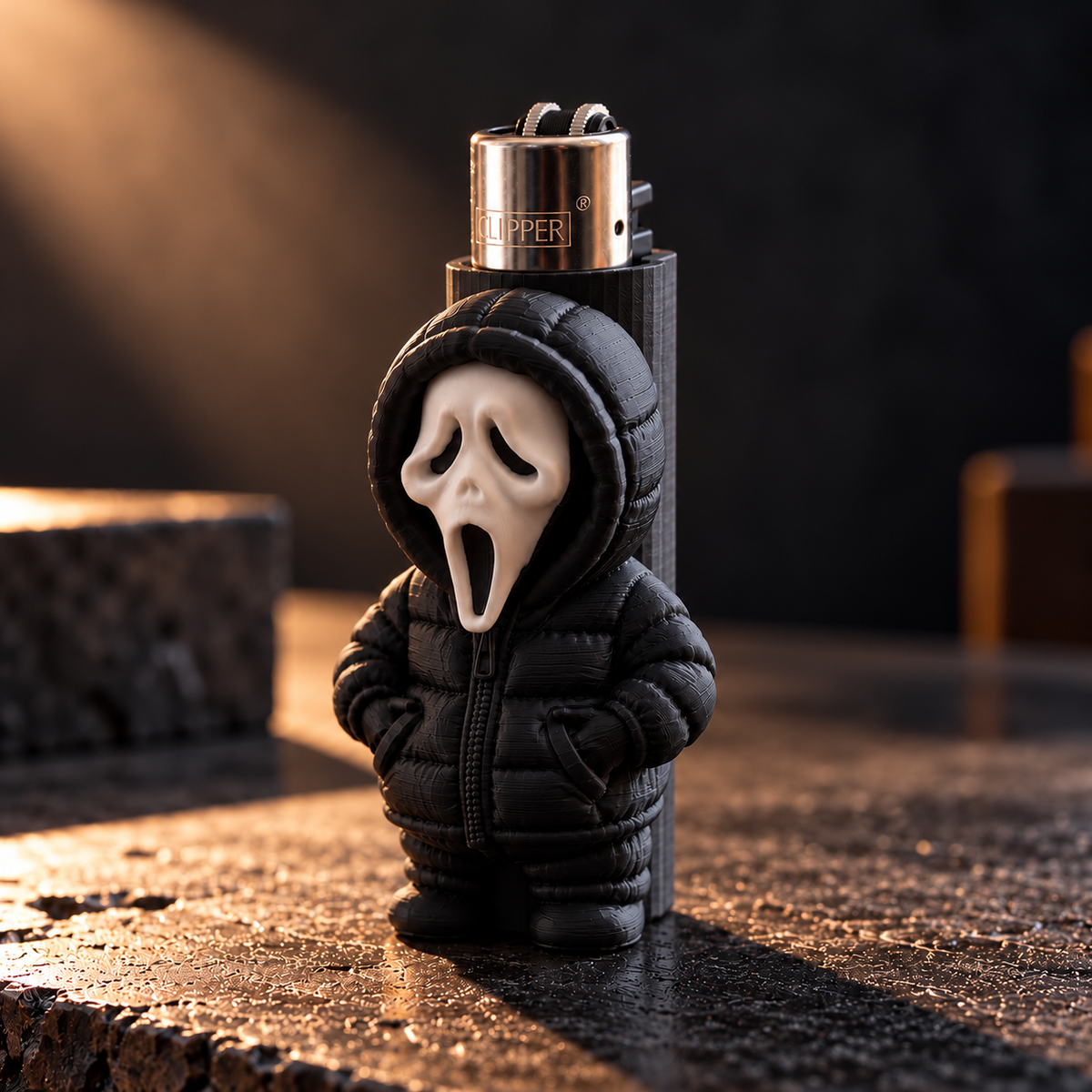 Scream Ghostface Puffer Jacket Lighter Sleeve
