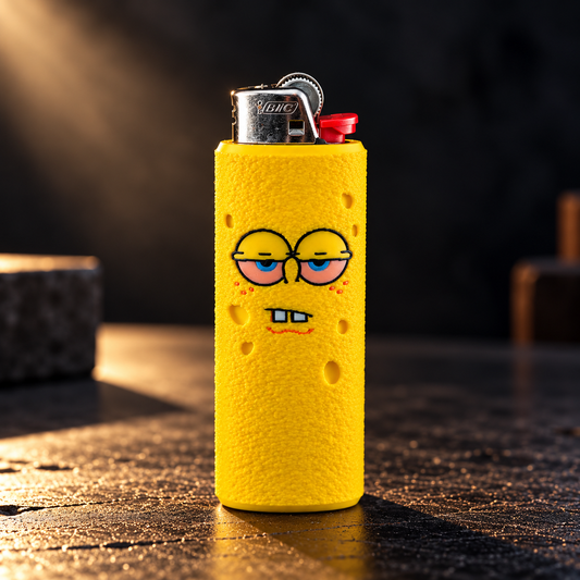 Stoned SpongeBob BIC Lighter Sleeve – 3D Cartoon Novelty Case