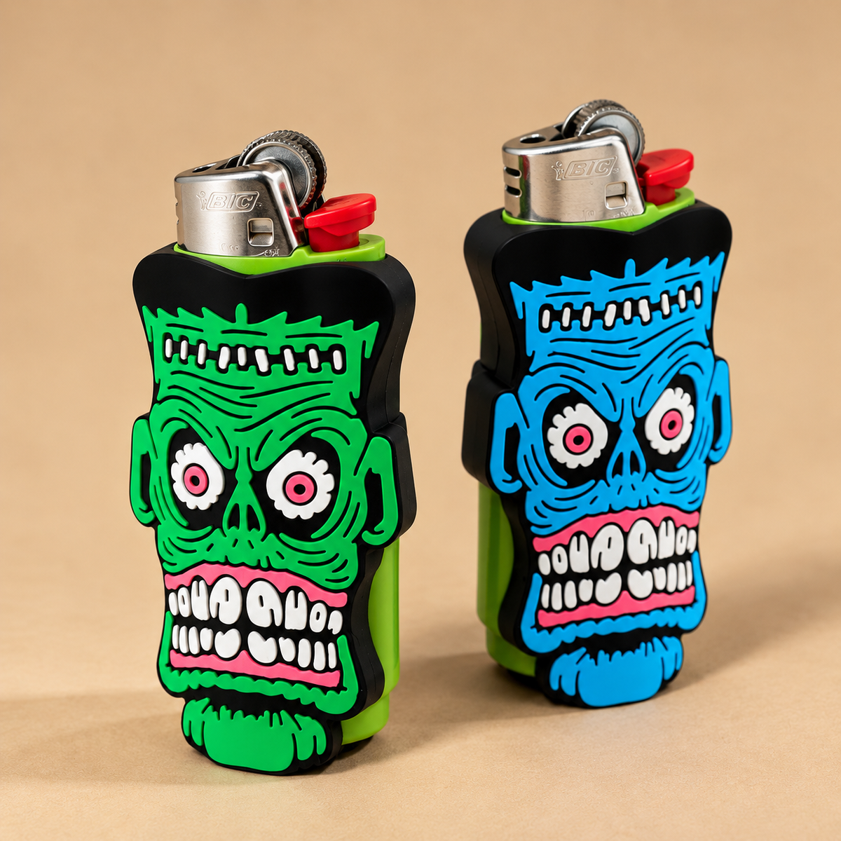 Frankenstein Monster BIC Lighter Sleeve – 3D Spooky Novelty Case