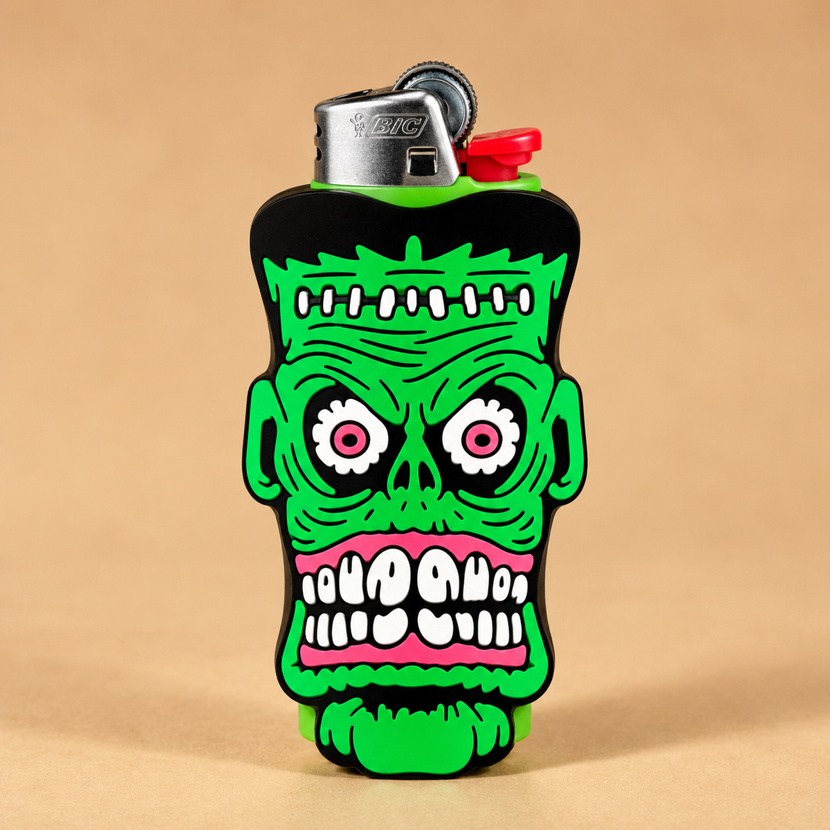 Frankenstein Monster BIC Lighter Sleeve – 3D Spooky Novelty Case