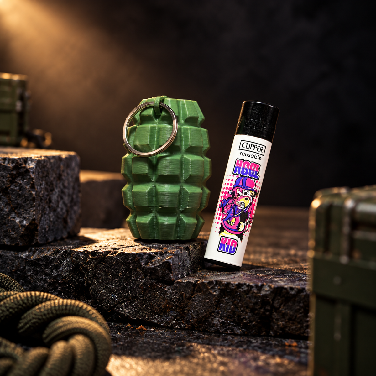 actical Grenade BIC Lighter Sleeve – 3D Novelty Case
