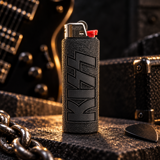 Custom KISS Band Inspired BIC Lighter Sleeve – Personalised 3D Novelty Case