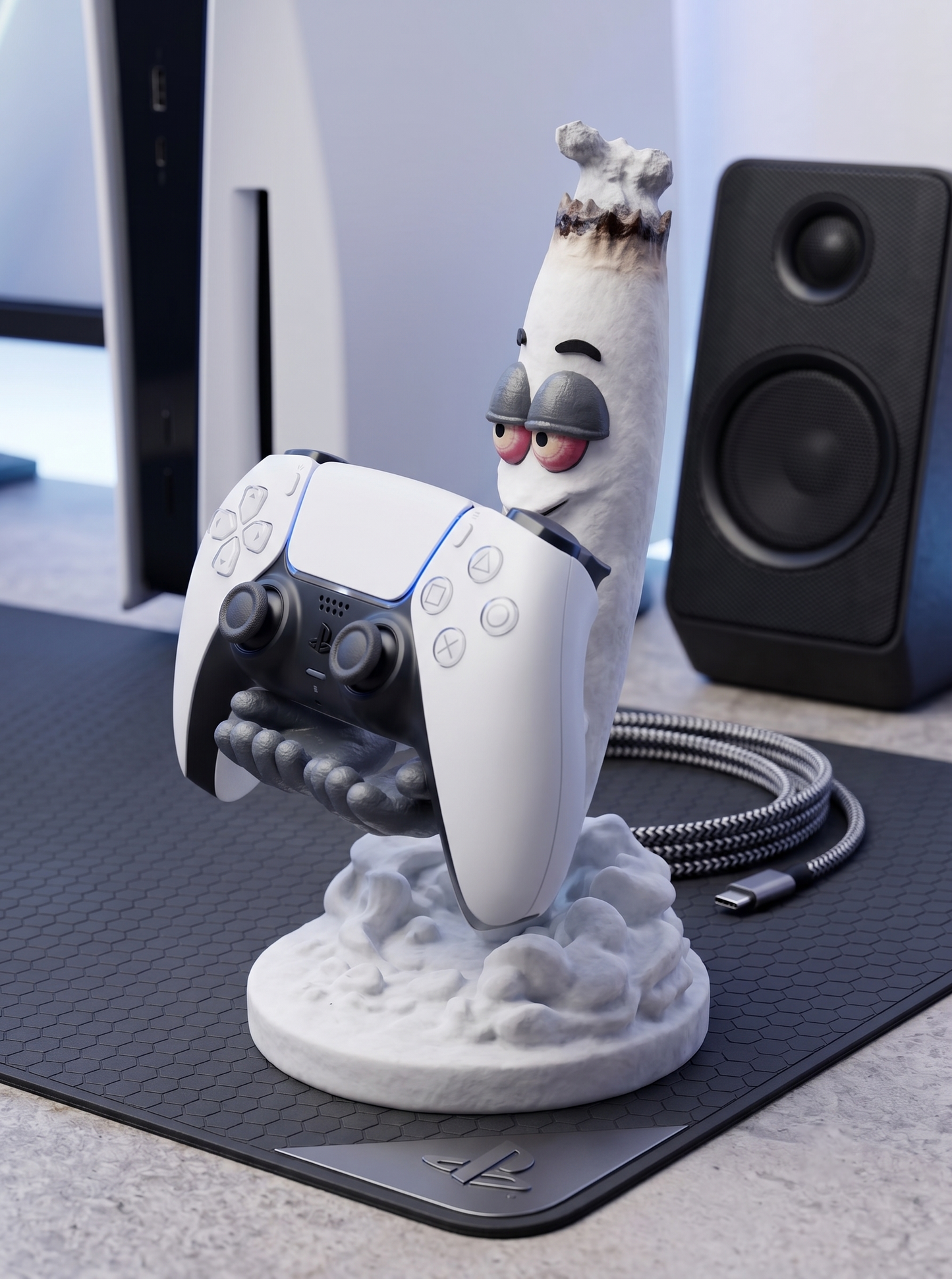 The "Baked" Gaming Companion – 3D Cartoon PS5 Controller Holder