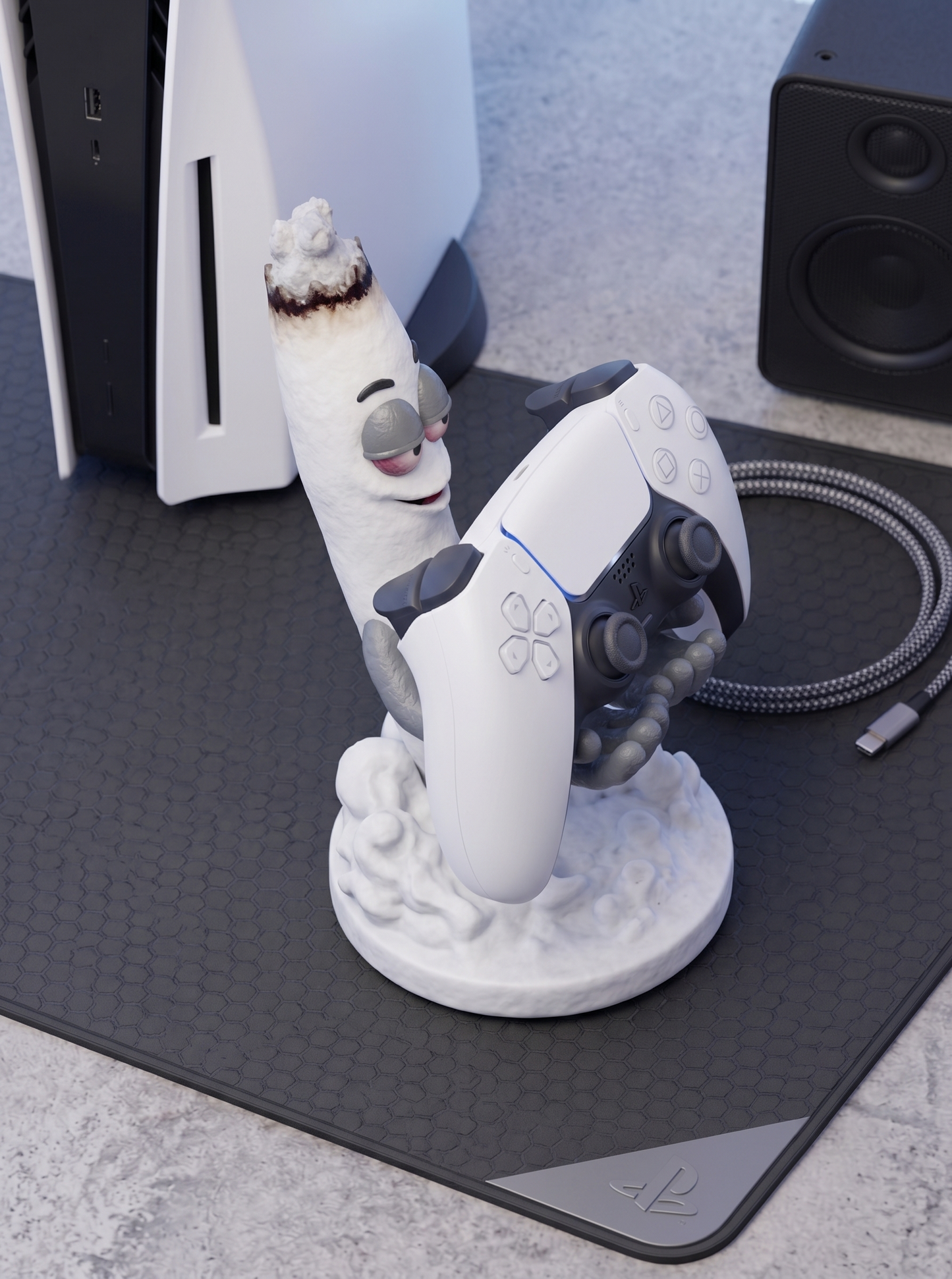 The "Baked" Gaming Companion – 3D Cartoon PS5 Controller Holder