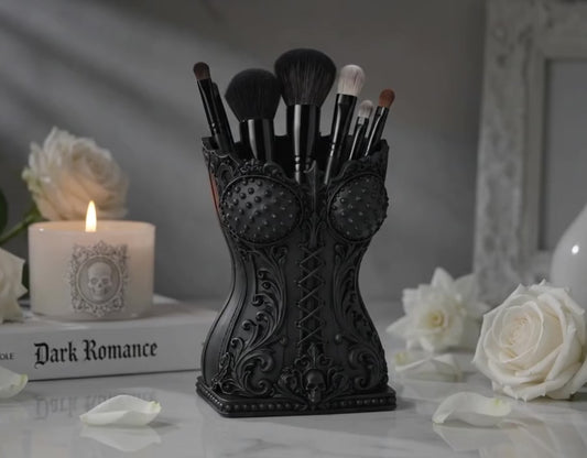 Gothic Corset Brush Holder